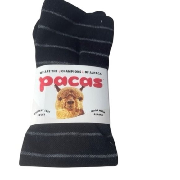 Pacas Other - Pacas Men's NEW Sz M/L (US 7-10) Black with Gray Stripes Compression Socks